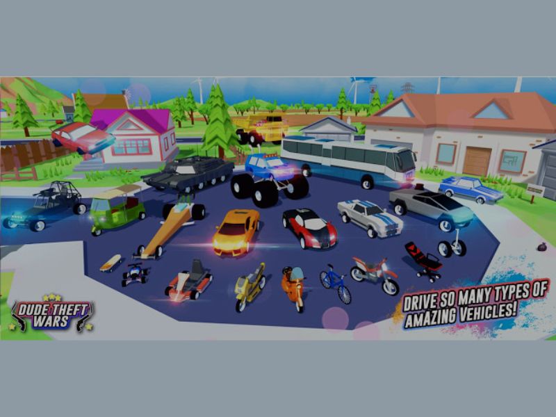 Kho Xe Và Vũ Khí Cực Phong Phú Trong Dude Theft Wars Theartpics Mod Apk