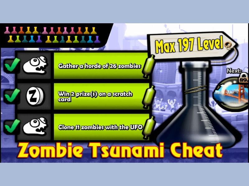 Game Hack Zombie Tsunami Level 197