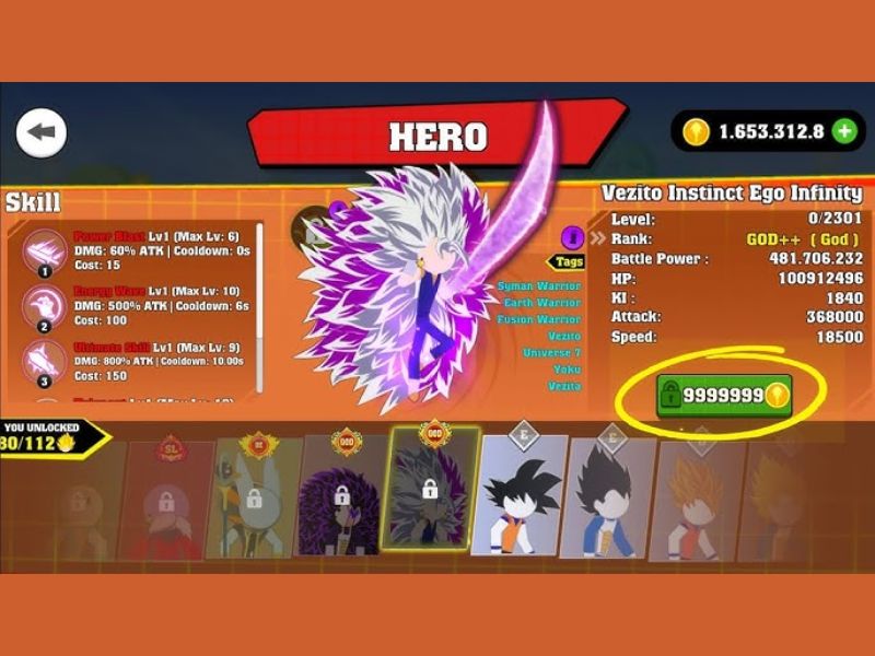 Hack Chiến Binh Rồng Huyền Thoại sở hữu cơ chế nâng cấp thu hút