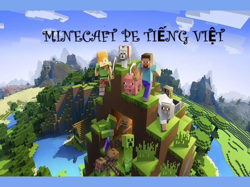 Minecraft Menu Tiếng Việt Modlmh.com cho phép xây dựng công trình theo ý thích