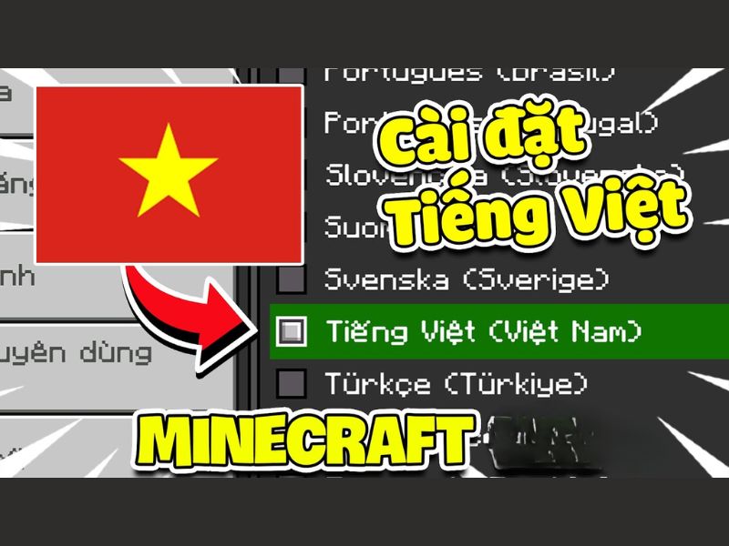 Minecraft Menu Tiếng Việt Modlmh.com hỗ trợ tiếng việt