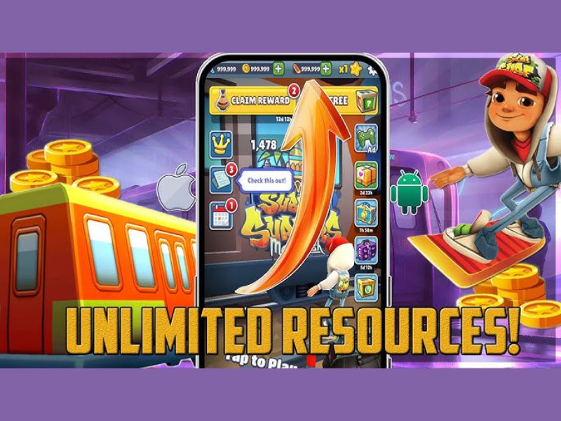 Subway Surfers Full Hack Modlmh.com có đồ hoạ HD sống động