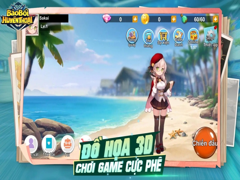 Bảo Bối Huyền Thoại Apk có đồ họa 3D sắc nét chuẩn phong cách anime