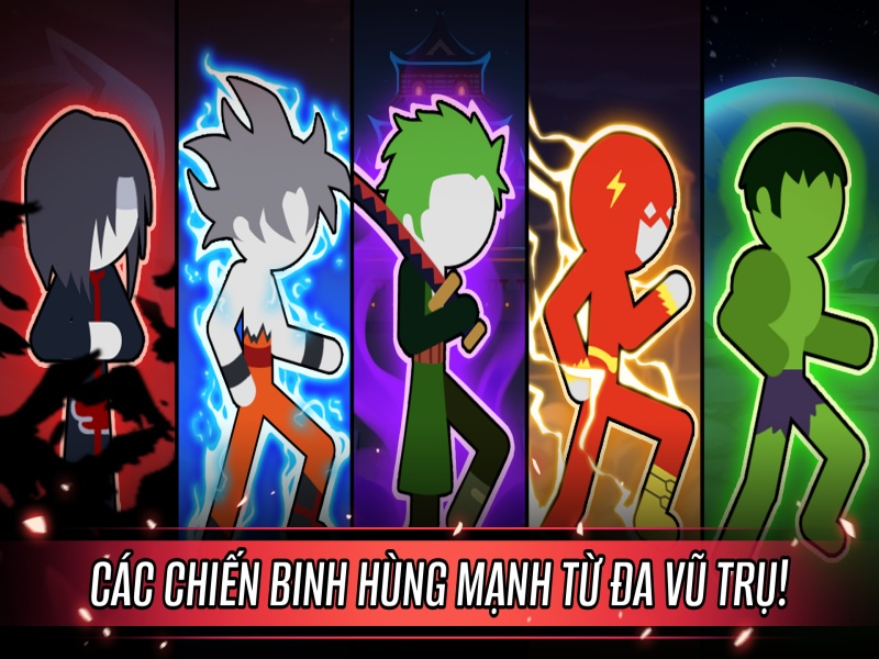 Game Hack Chiến Binh Đa Vũ Trụ Đại Chiến có đa dạng các chiến binh đang chờ bạn mở khoá