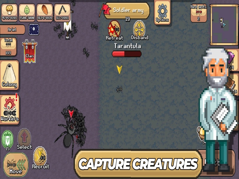 Hack Pocket Ants có lối chơi chiến thuật thời gian thực đơn giản