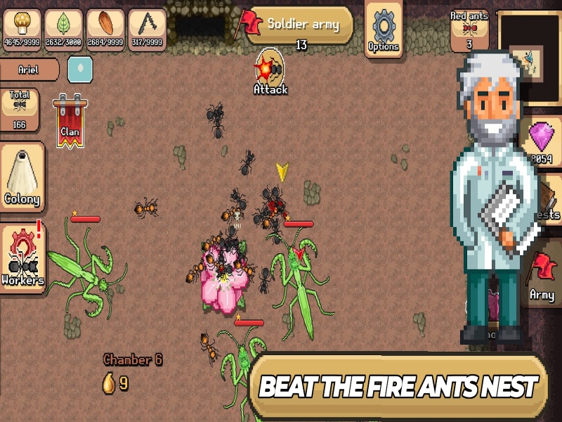 Hack Pocket Ants có các chế độ chơi đa dạng và lôi cuốn