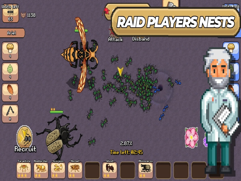 Quy trình xây dựng quân đội kiến hùng mạnh trong Hack Pocket Ants