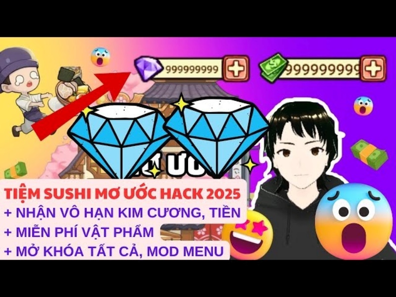 Phiên Bản Hack Tiệm Sushi Mơ Ước Vô hạn tiền