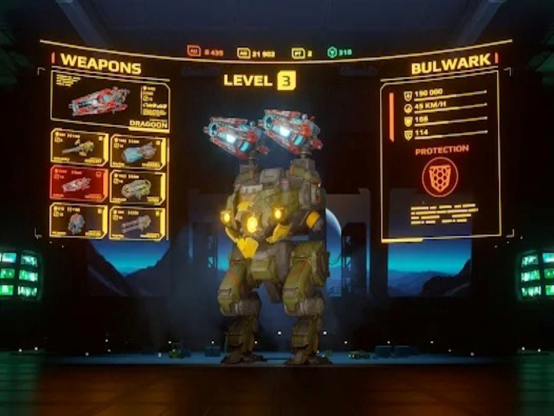 Bộ sưu tập Robot trong game Hack War Robot khổng lồ và độc đáo