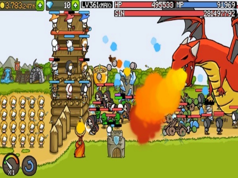 Hệ thống anh hùng và quân lính đa dạng trong Grow Castle Hack