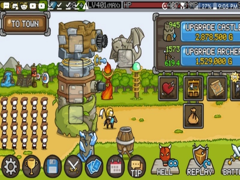 Cốt truyện bảo vệ vương quốc kịch tính trong game Grow Castle Hack
