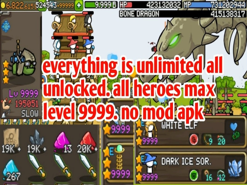 Grow Castle Hack cung cấp vô hạn kim cương và ngọc