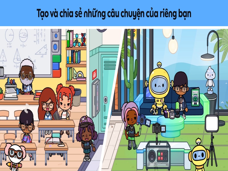 Phong cách đồ họa hoạt hình đặc trưng của Toca Boca Mod