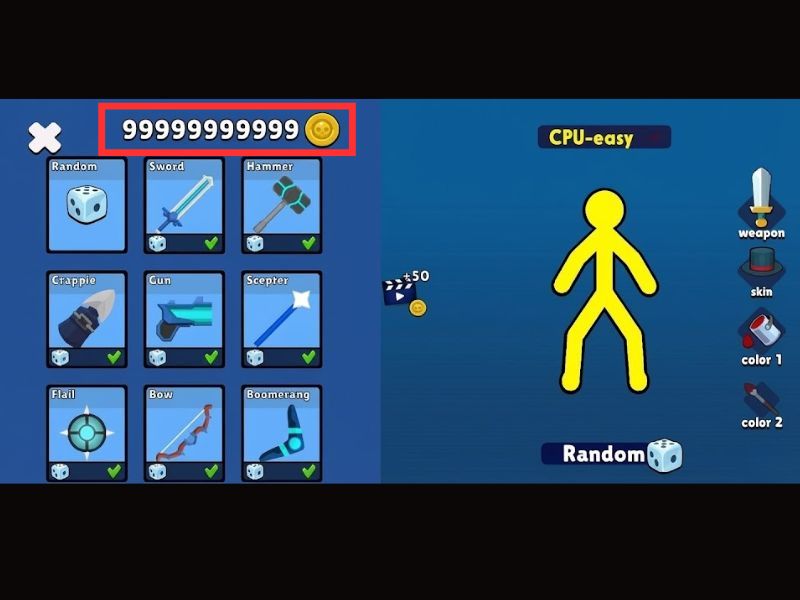 Vô hạn tiền trong Supreme Duelist Stickman Hack